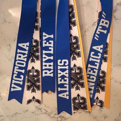 Custom Cross Country Ribbons, Personalized Sports Team Ribbon