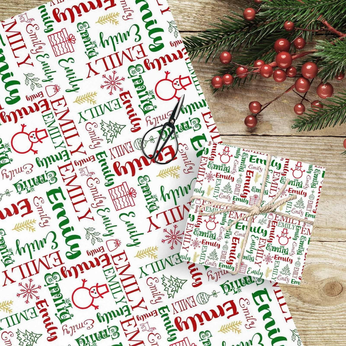 Personalized Custom Name Wrapping Paper Roll