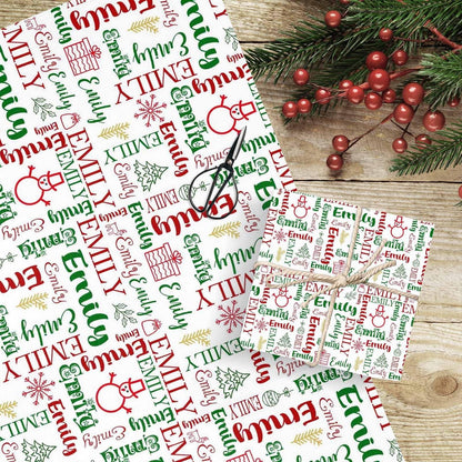 Personalized Custom Name Wrapping Paper Roll