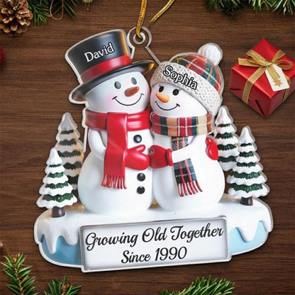 Personalized Acrylic Ornament - Custom Anniversary, Wedding