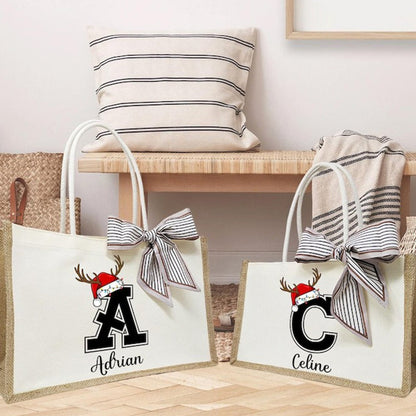 Christmas Custom Letter Bag, Bulk Gifts, Xmas Gifts, Christmas Tote Bag
