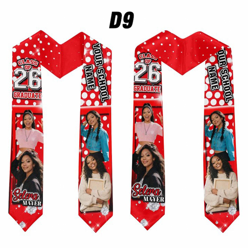 Custom Photo Graduation Stole: Personalized Class of 2026 Sash, Gift for Graduates