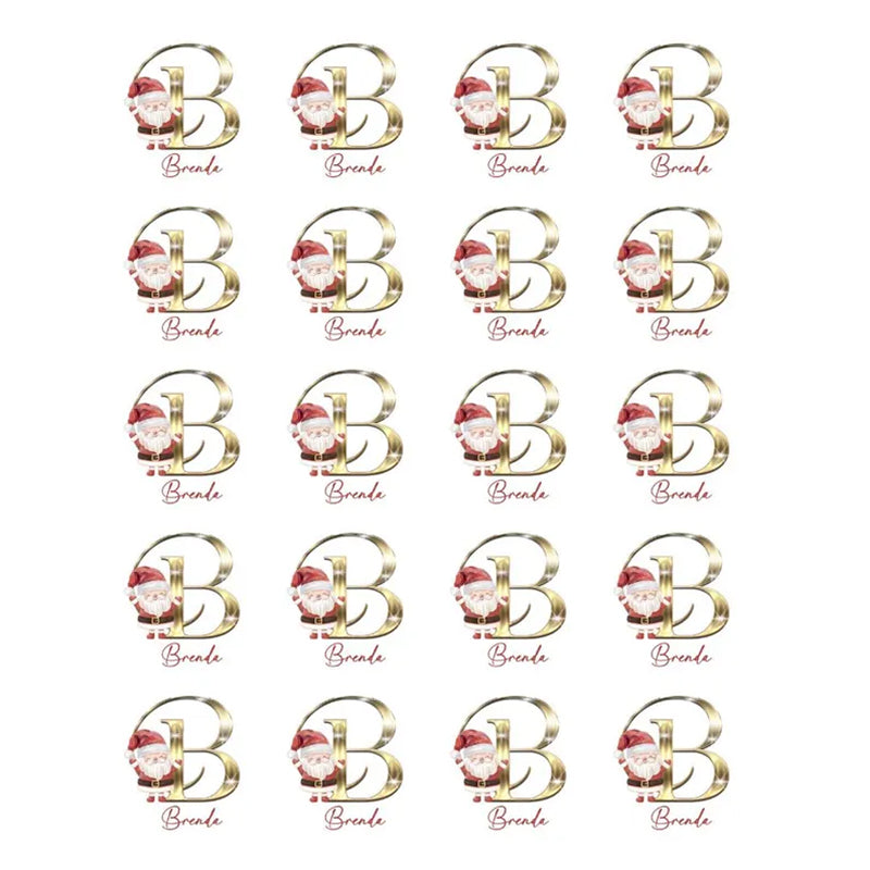 Personalized Santa Hat Stickers - Custom Christmas Stickers