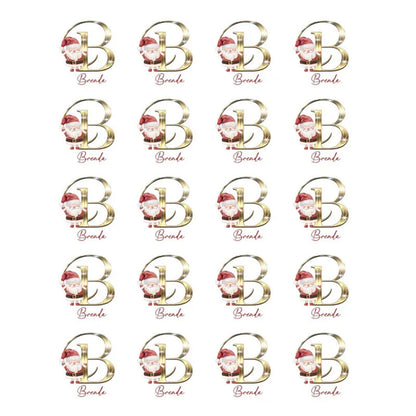 Personalized Santa Hat Stickers - Custom Christmas Stickers