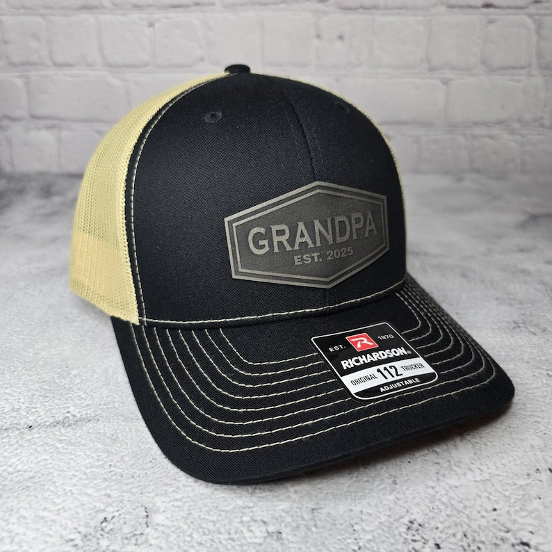 Custom Grandpa Hat, Grandpa Cap EST. any year 2024, 2025, etc