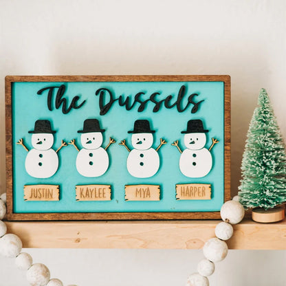 Snowman Family Decor - Winter Decor - Snowman Family Decorations