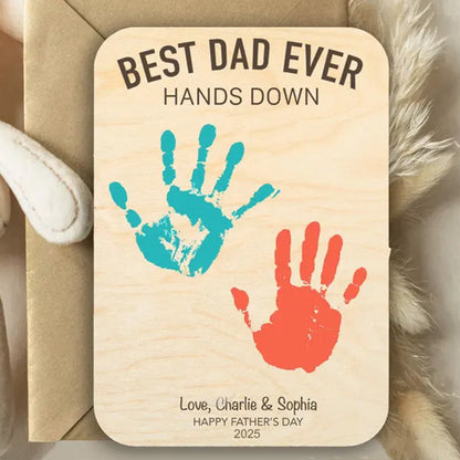 Fishing Handprint Sign, DIY Handprint Sign, Personalized Gift from Kids