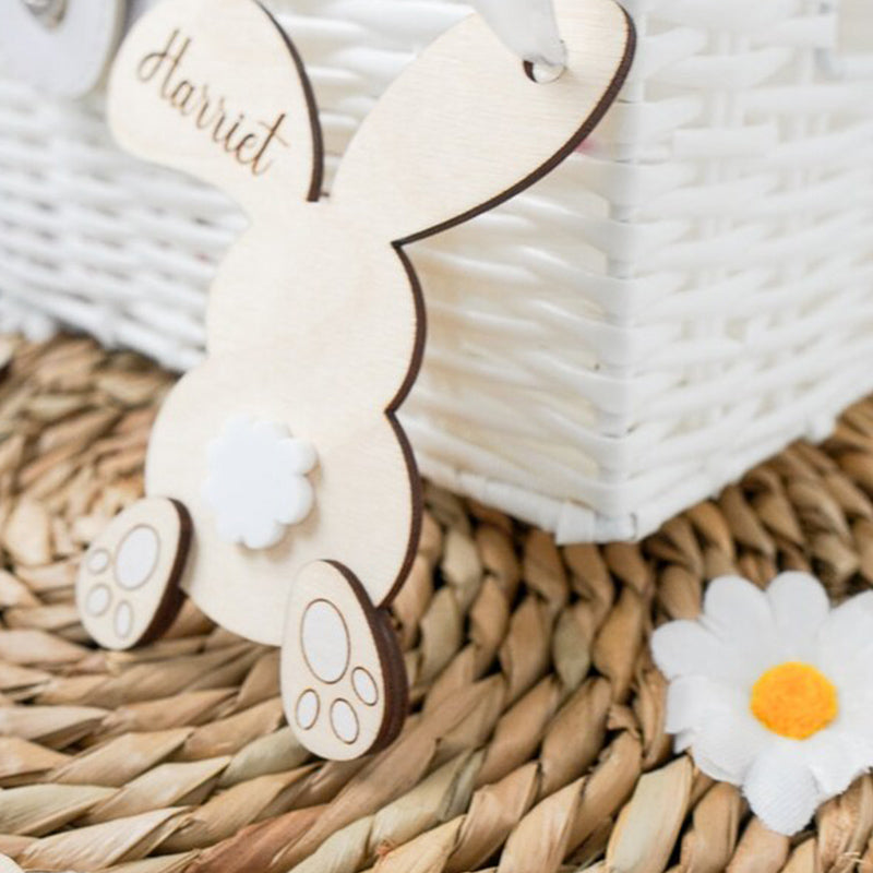 Personalised Easter Bunny Basket Gift Tag Name Tag