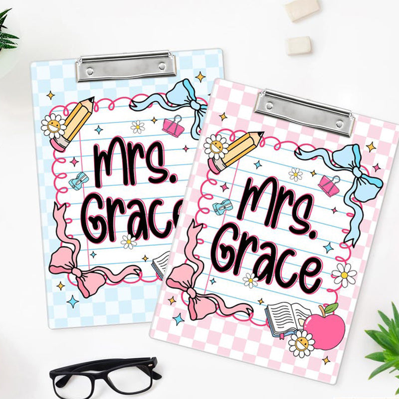 Personalized Teacher Clipboard, Custom Acrylic Clipboard with Name for Teacher