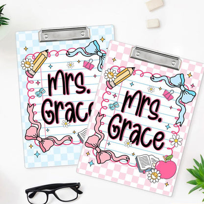 Personalized Teacher Clipboard, Custom Acrylic Clipboard with Name for Teacher