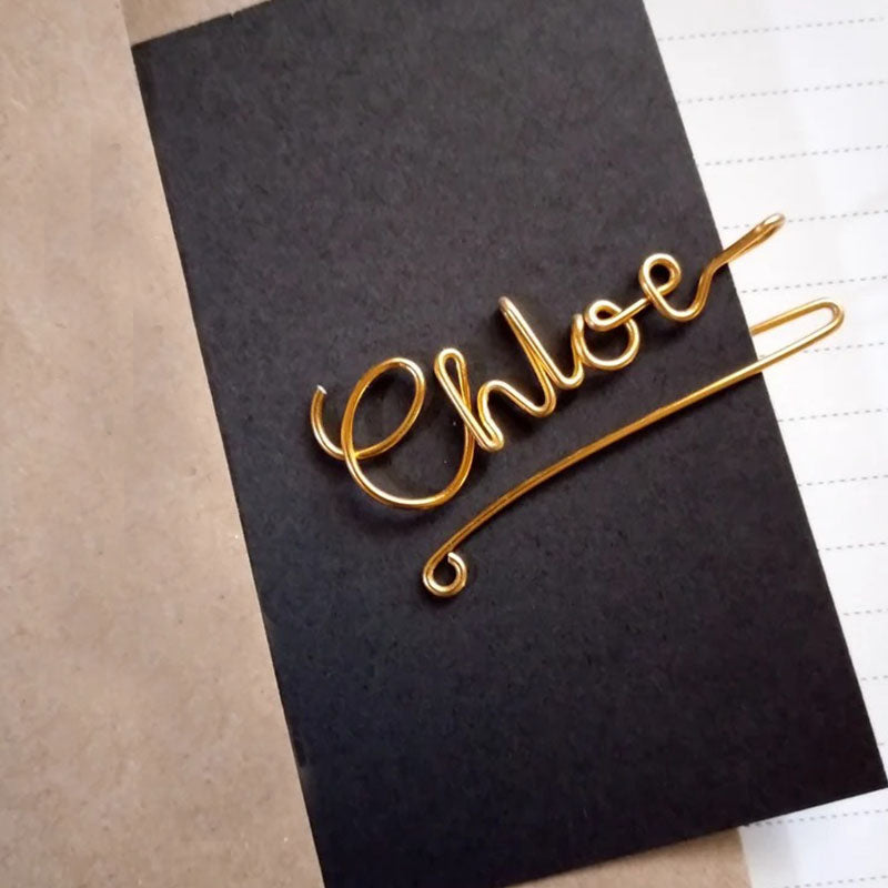 Custom Wire Name Bookmark, Name/Word Paperclip