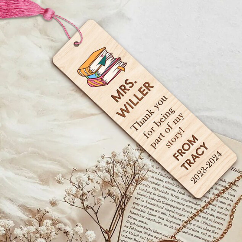 Personalized Teacher Bookmark Gift, Teacher Appreciation