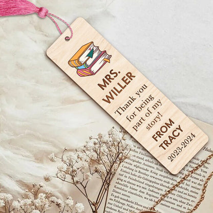 Personalized Teacher Bookmark Gift, Teacher Appreciation