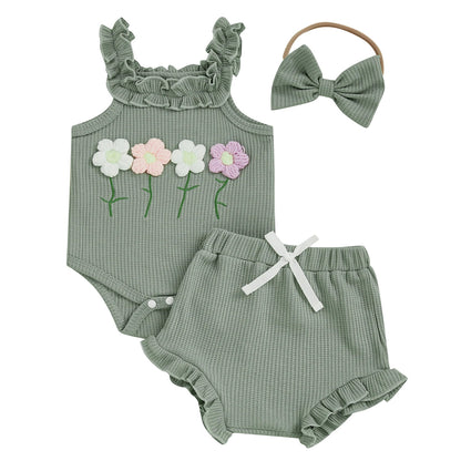 Girls Summer Floral Set