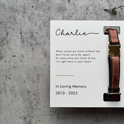 Memorial Pet Collar Frame, Pet Loss Gift, Memorial Pet Collar With Photo