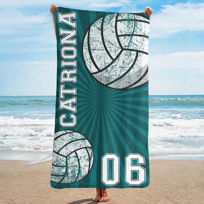 Personalized Sport Custom Name, Number Quick-Dry Beach Towel