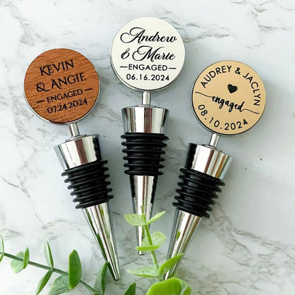 personalized wine stopper wedding gift for couple