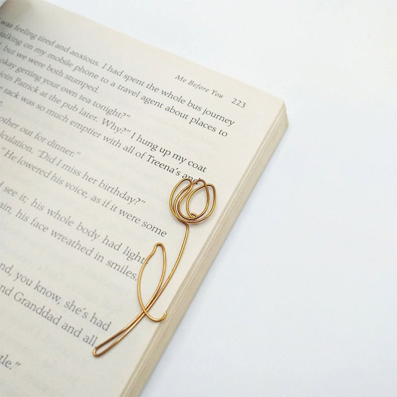 Rose Tulip Sakura Sunflower Wire , Personalized Gift Flower Planner Clip