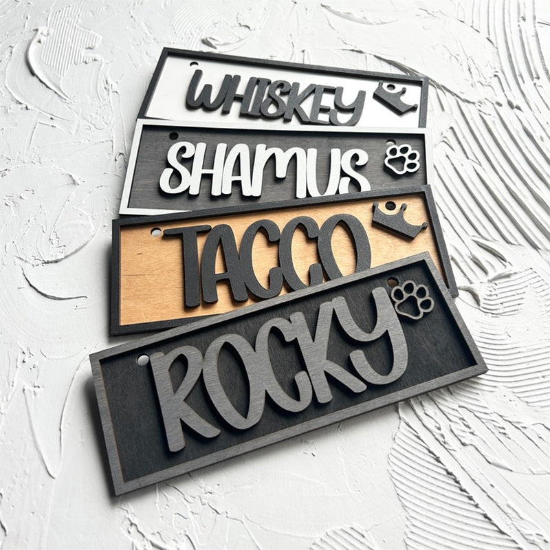 Personalized Crate Name Sign, Kennel Name Plate