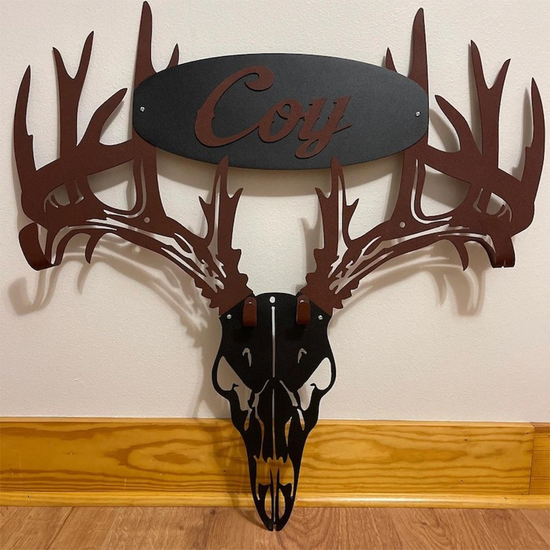 Custom made personalized metal bow holder gun and crossbow