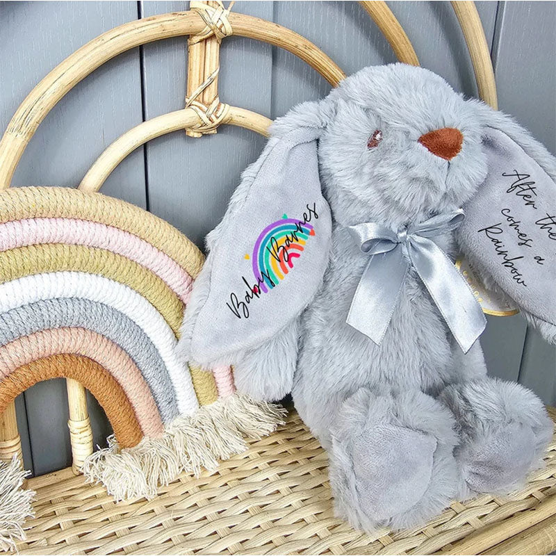 Personalised Easter Bunny, Rainbow Baby, Baby Gift, Gift For Her, Gift For Him