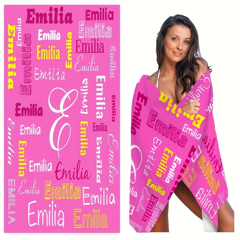 Personalized Name Beach Towel - Super Soft