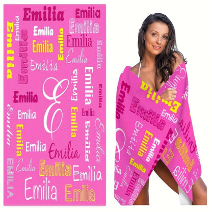 Personalized Name Beach Towel - Super Soft