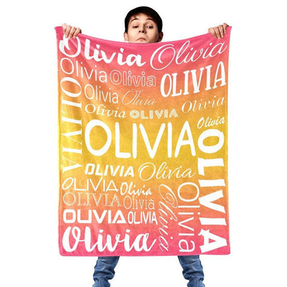 Custom Blanket With Name, Personalized Throw Blankets