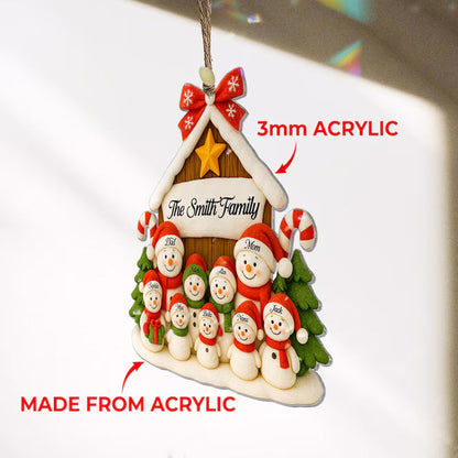 Custom Snowman Family Christmas Ornament