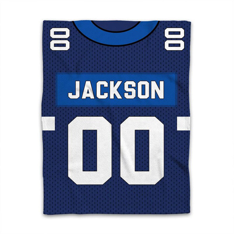 Personalized Football Blanket, Custom Name Number