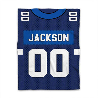 Personalized Football Blanket, Custom Name Number