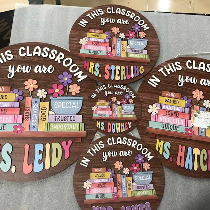 Custom Teacher Door Hanger: In This Classroom