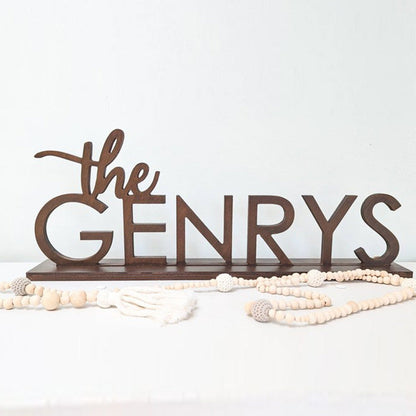 Freestanding couple table sign, wedding sign