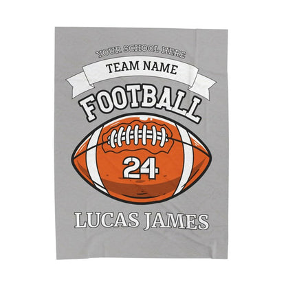 Personalized Football Blanket, American Football Boy Name Blanket