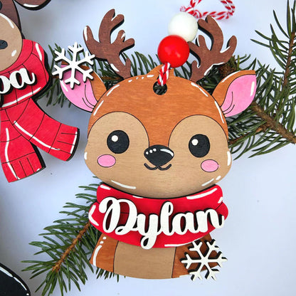 PERSONALIZED REINDEER ornament, personalized Reindeer
