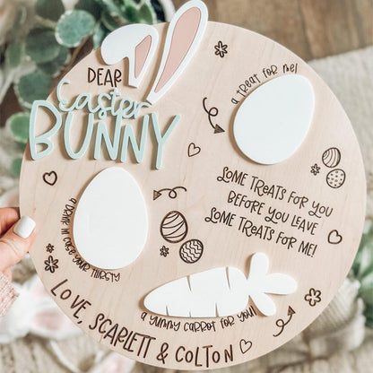 Easter Bunny Tray, Snack, Personalized Tray, Easter for Kids, Easter Treat