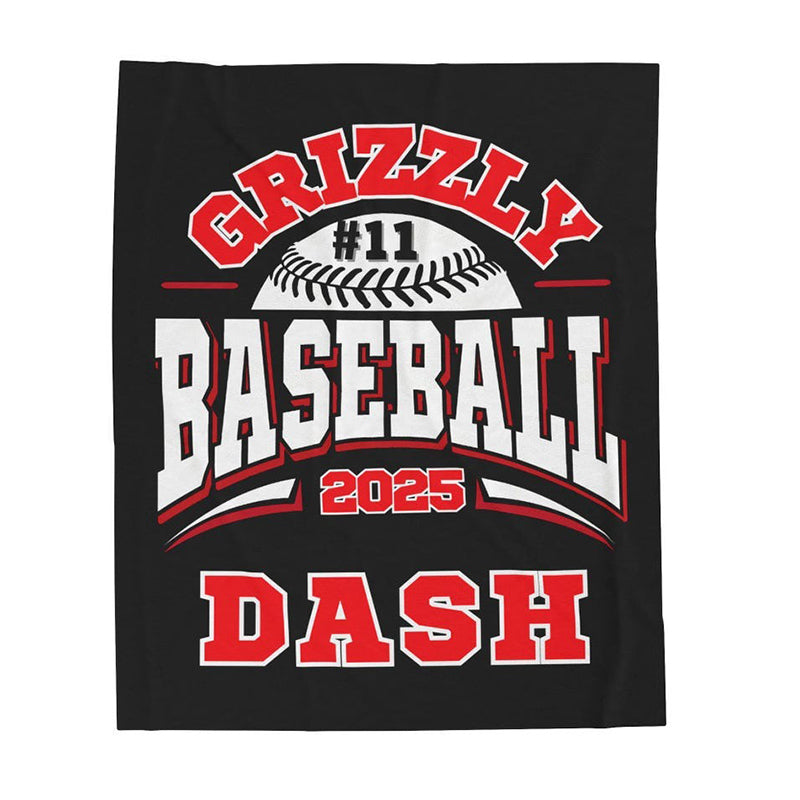 Baseball Gift, Personalized Baseball Blanket, Custom Player Name