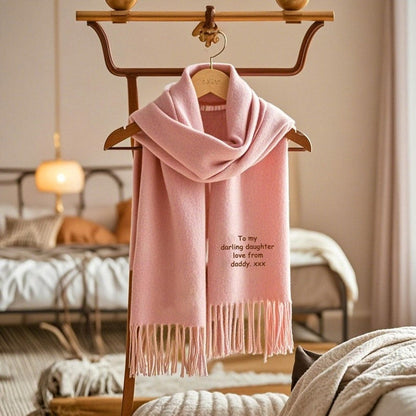 Embroidered Personalised Scarf, Monogrammed Scarf, Winter Scarf