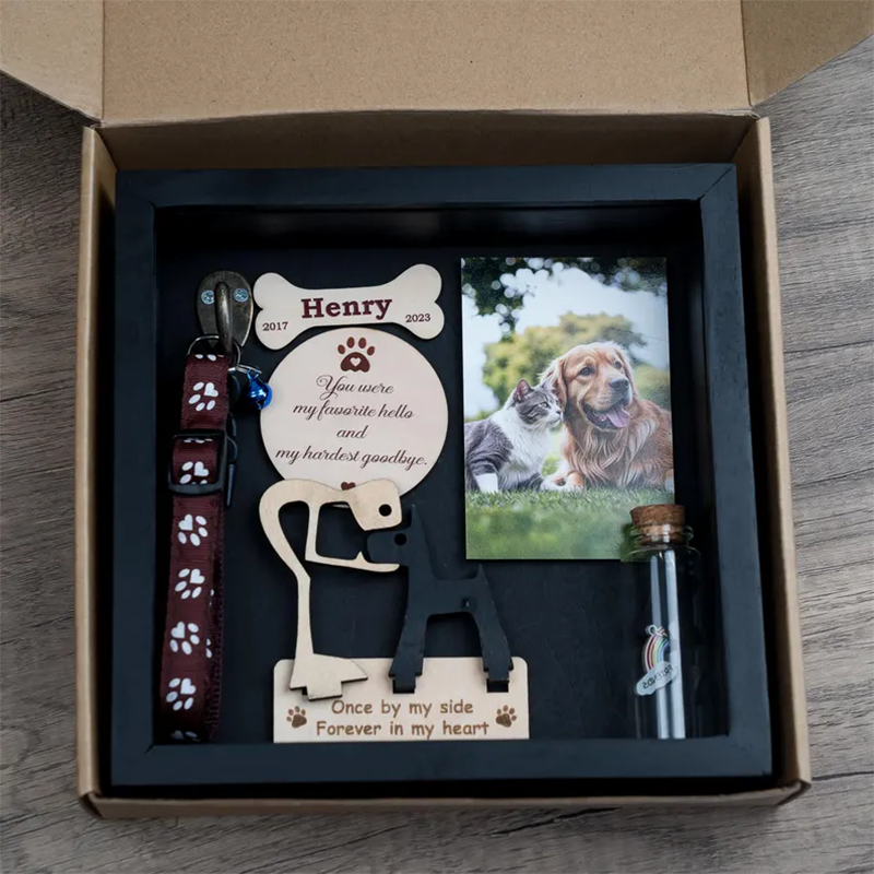Pet Memorial Shadowbox, Dog Condolence Gifts, Pet Loss Sympathy Gifts, Pet Shadow Box