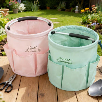 Personalized Gardening Tool Tote Bag, Custom Embroidered Garden Tool Tote Organizer