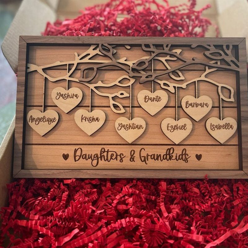 Personalized Wooden Sign Couples Custom Wood Sign Personalized Wooden Family Tree Sign