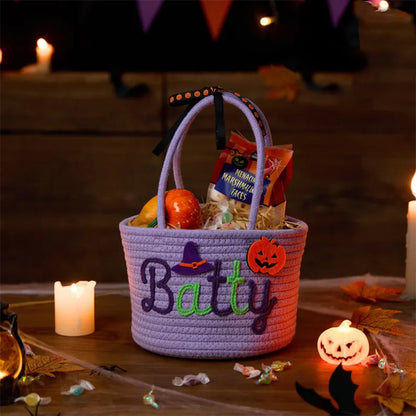 Custom Halloween Treat Bag with Name – Trick or Treat Basket