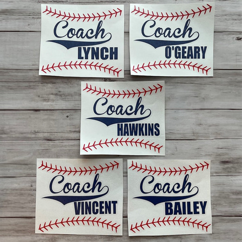Personalized Baseball Softball Soccer Football Cheer Number Sticker