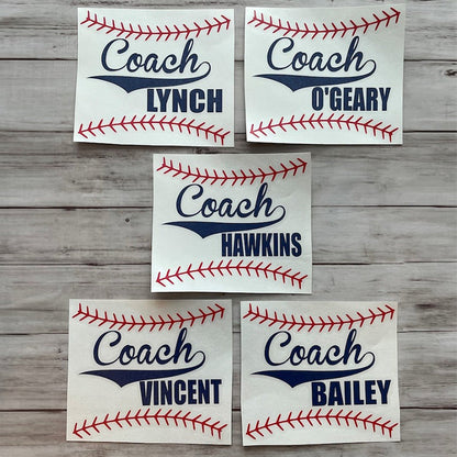 Personalized Baseball Softball Soccer Football Cheer Number Sticker