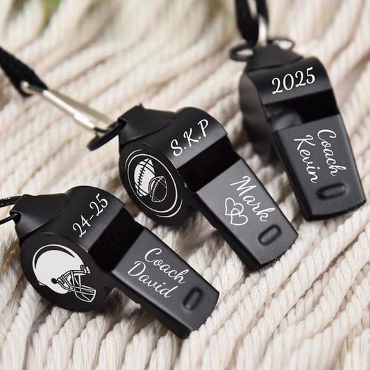 Personalized Whistle, Football Coach Gift Anniversary Gifts for Him