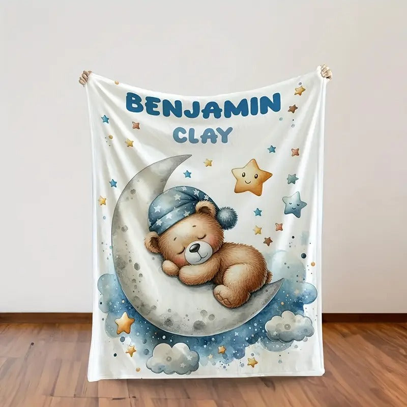 Personalized Bear Blanket Gift Blanket Buy Animal blanket