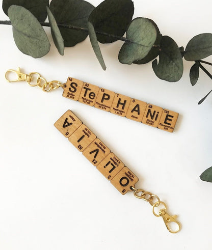 Custom Periodic Table Element Name Key Chain