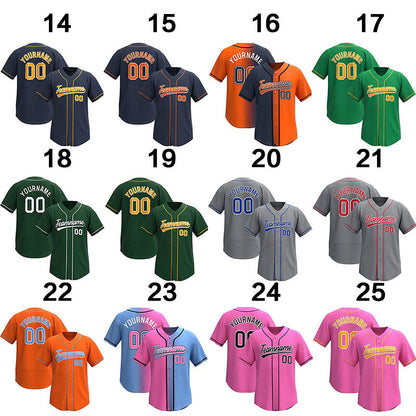 Personalized Team Name And Number Baseball Jersey, Custom Baseball