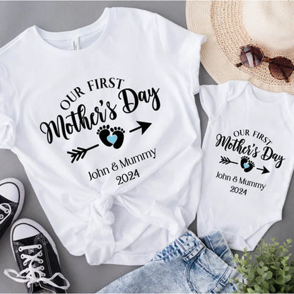 Personalized Mothers Day Shirt, Our First Mothers Day, My 1st Mothers Day