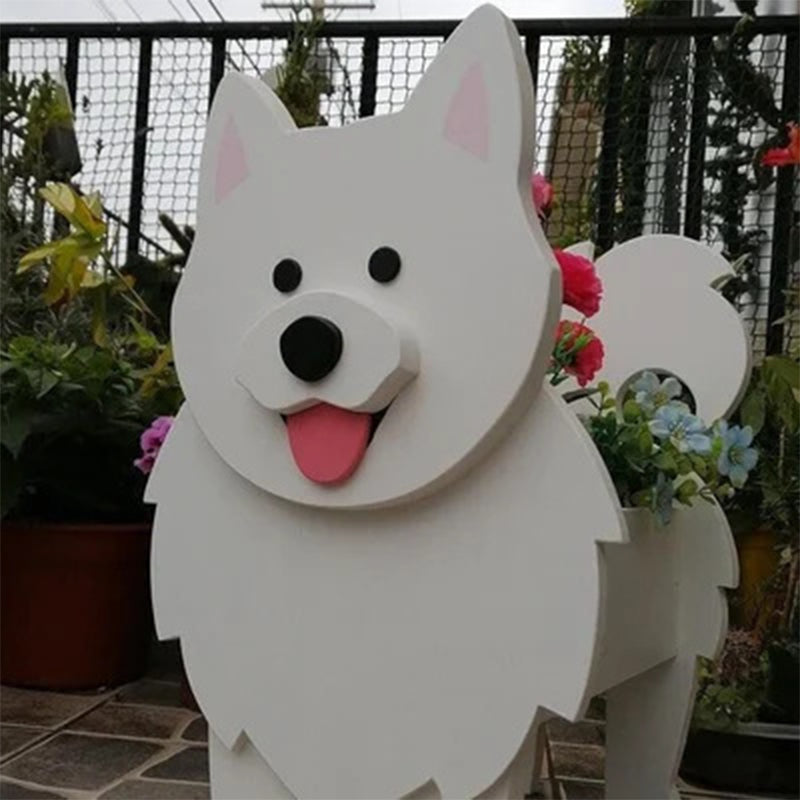 Dog Cat Pet Organizer Patio Indoor Outdoor Wood Planter